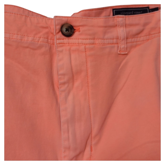 Vineyard Vines Men's Peach Flat Front Shorts - Picture 2 of 7